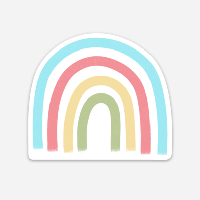 Rainbow Sticker Mockup
